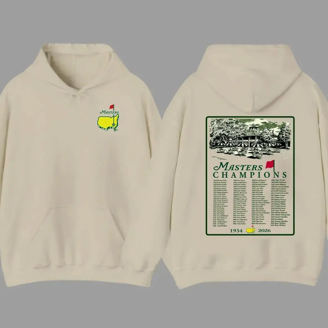 2026 Masters Tournament Augusta Hoodie, 90th Masters Champions Hoodie, Masters Golf Hoodie, The Masters Golf Cup Hoodie For Men, For Men For Women, Vintage Unisex Cotton Apparel, Masters Tournament Hoodie