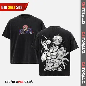 Sukuna Dark Cursed T-Shirt Washed  Jujutsu kaisen JJk Graphic tee anime streetwear, Mange Style Graphic, Gifts for him, personalized gift