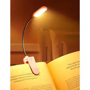 Book Lights for Reading at Night in Bed, 80 Hours Runtime LED Book Light Rechargeable, 3 Brightness Levels × 3 Color Temperatures, 1.3 oz Lightweight Reading Lights for Books in Bed