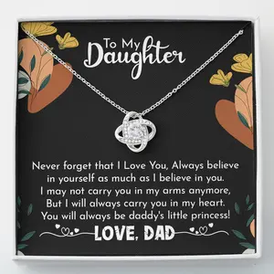 To My Daughter Gift From Dad, Necklace For Daughter,Gift For Daughter From Dad, Graduation Gifts, Birthday Gifts For Daughter From Dad. Gift For Graduation, Gift For Daughter, Meaningful Gif NVHxoasp