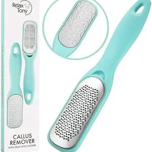 Callus Remover for Feet Double-sided Foot Scrub & Foot File - Nail Care Stainless Exfoliate Manicure Salon