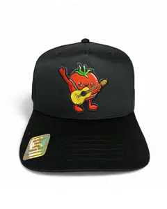 Guitar Playing Tomato Patch Baseball Hat, Black