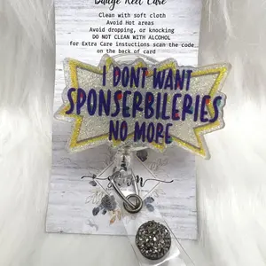 Sponserbileries Badge Reel-Cute Badge Reel-Nurse-LPN-RN-Gift for her-Nurse Gifts-Christmas Gifts-Nurse gifts-CNA-rugrats-mri safe-lanyard