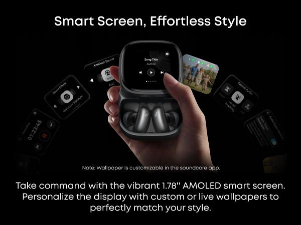 soundcore Anker Liberty 5 Pro Max Wireless Earbuds, Exclusive Limited: Add $5/$10 for Extra Premium Gift, AI Note-Taker for In-Person Meetings, Whisper-Clear Calls, Active Noise Cancelling, 1.78" AMOLED Smart5 Mins Charge = 4 Hrs Playtime