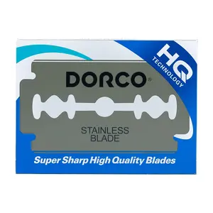 Dorco ST300 Platinum Extra Double Edge Razor Blades - 100 Count, Premium Stainless Steel, Extra Sharpness, Safety Razor Compatible, HG Technology