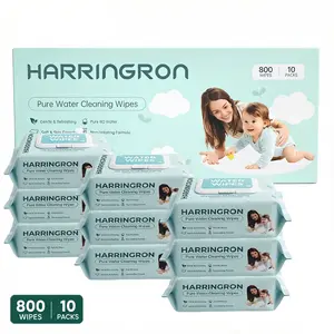 Baby wipes, Momcozy wipes 10 Pack, 800 Wipes - oversized, cleansing and moisturizing children's wipes, baby products, products for girls and boys, unscented baby wipes, portable maternal and child gifts, safe baby wipes, Unscented