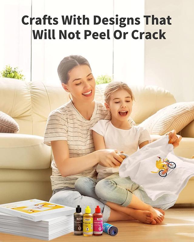 Sublimation Paper 8.5x11 Inch, Work with Sublimation Ink and E Sawgrass Inkjet Printers for Mugs T-Shirts Light Fabric and Other Sublimation Blanks (110 Sheets, 120G) (A-8.5x11)