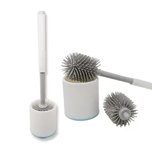 Silicone Toilet Brush Set with 1 Replacement Head