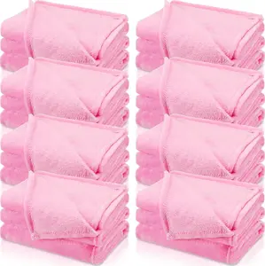 8 count Fleece Sleepover Blankets for Girls Soft Fuzzy Wedding Guest Throw Blanket Bulk Warm Flannel for  Slumber Movie Night Wedding(Pink)