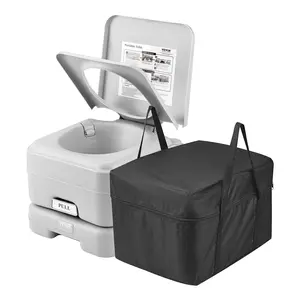 VEVOR Portable Toilet for Camping,  Porta Potty with 3.2 Gal Waste Tank & 3.2 Gal Flush Tank, Push-Button Pressurized Flush Commode, Leak-proof and Odourless Travel Toilet for Adults Kids Camping Car