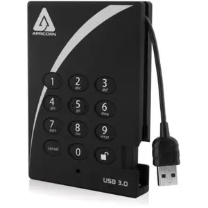 212 MAIN 1TB AES-XTS Encrypted Secure External Hard Drive - 256-Bit Encryption, 1tb Capacity, USB 3.0 Interface, Auto-Lock, Bus Powered, Wear-Resistant