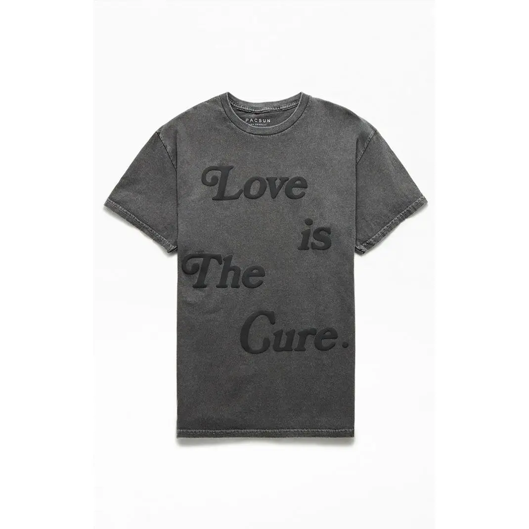 Pacsun Men's Love Is The Cure Puff Graphic T-Shirt