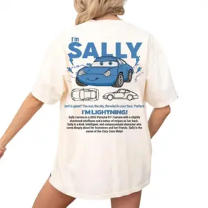 I'm Sally T-Shirt, Sally Car Sweatshirt, Cars Family Vacation Hoodie, I'm Lightning Shirt, Piston Cup Shirt, Rusteze Cars Shirt, Gift For Friend, Mcqueen Shirt