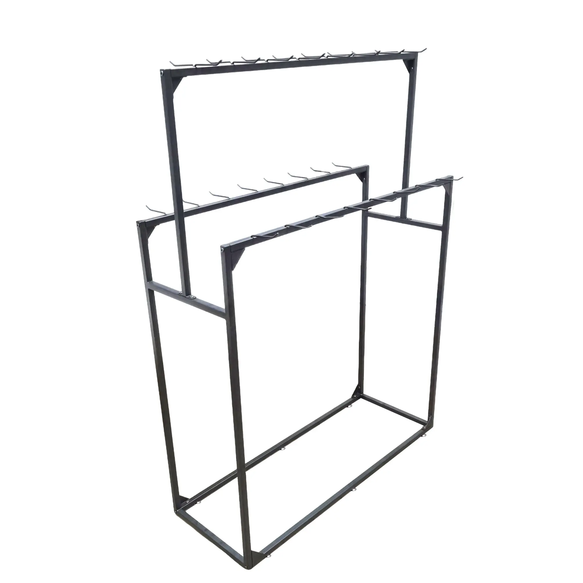 2-Sided Belt Display Rack, 32 Hooks Metal Retail Stand, Scarf Necktie Purse 22220