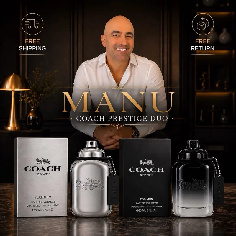 Coach Duo Bundle - Black + Platinum Eau de Parfum (EDP) 100 mL Spray for Men