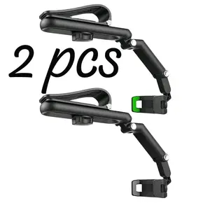 360° Rotating Car Phone Holder - Universal  Mount for All Phones, Foldable & Adjustable Car Mobile Bracket with Sun Visor Clip