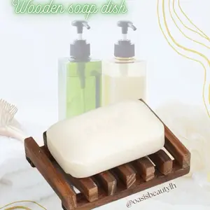 Wooden Soap Dish - Natural Wood Material, Ideal for Bathroom Use, Durable and Stylish Design, Perfect for Soap Storage