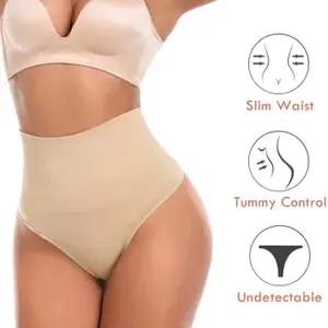 Tummy Control Thong Shapewear for Women, Seamless Body Shaper Panties /Belly Contracting Underwear Women's Strong Waist Shaping Hip Lift Shaping Pants
