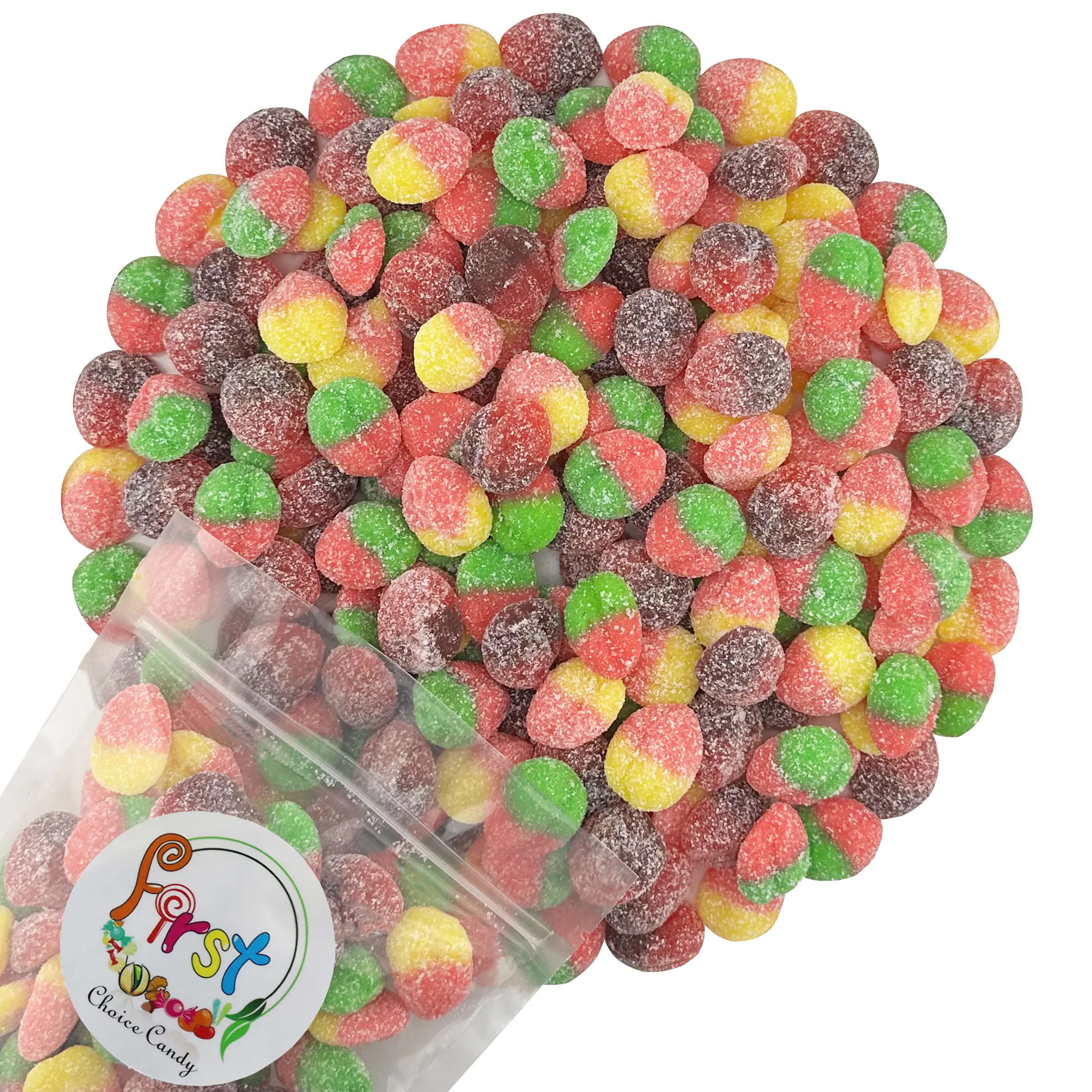 SOUR ASSORTED MINI GUMMY DROPS  2LB BAG