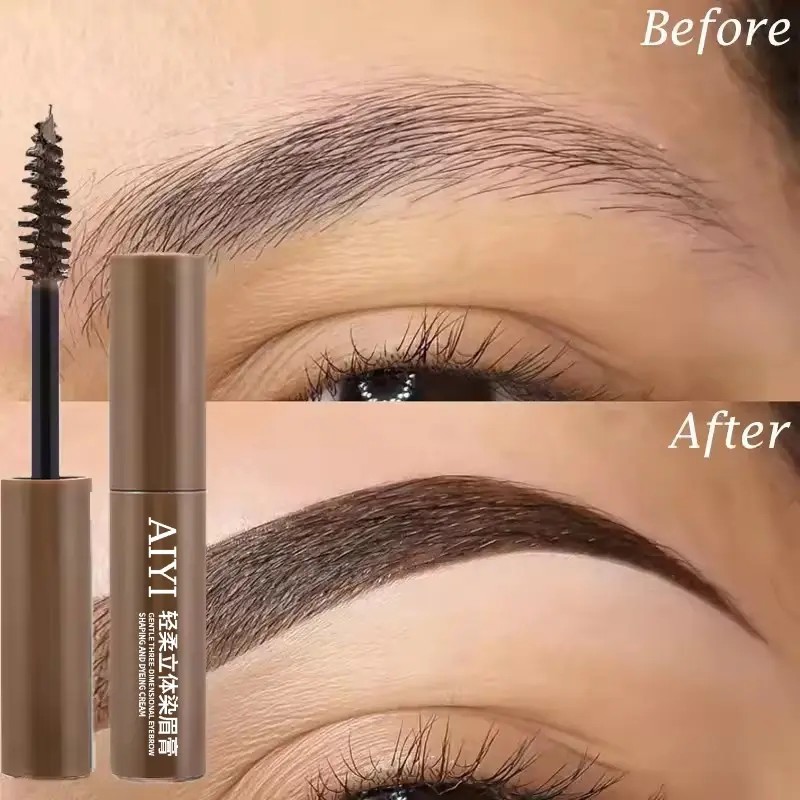 Wild Brow Dye Balm Eyebrow Tinting Cream Brow Fix Waterproof Sweatproof Long-Lasting Natural Color Non-Toxic Easy for Beginners, Perfect for Everyday Use