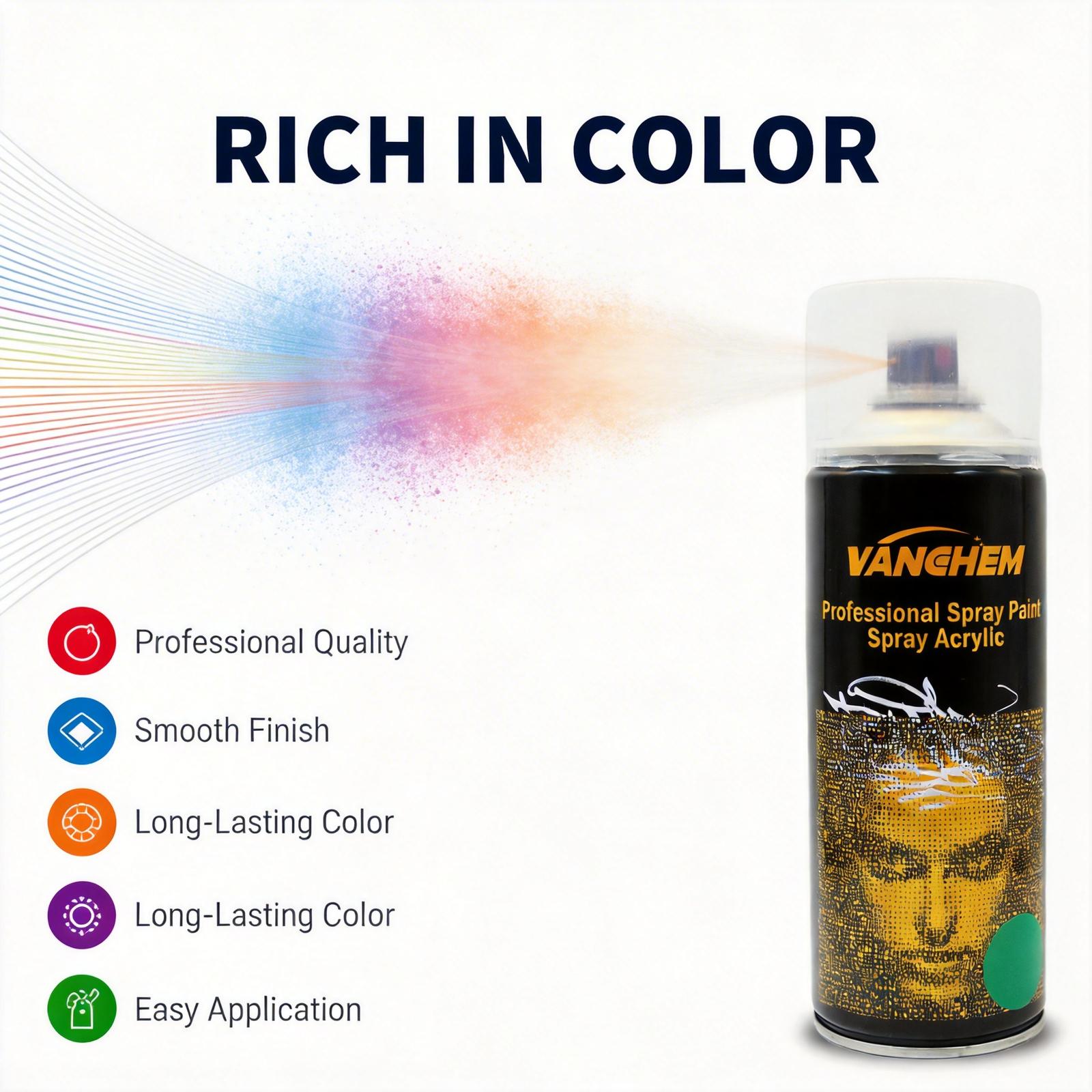 Eco-Friendly Waterproof Spray Paint - Fast Drying, High Coverage for DIY Upcycling, Furniture, Metal & Plastic