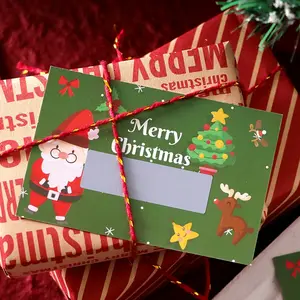 2/10/20 Christmas scratch cards with Santa Claus and Christmas tree patterns, including scratch stickers, suitable for Christmas holiday party game prizes, DIY holiday vouchers, party game prizes, elegant Christmas greetings design