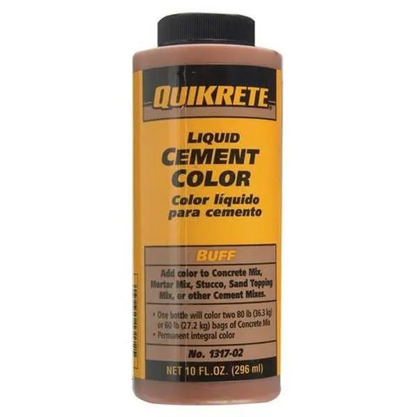 Quikrete 1317-02 Buff Liquid Cement Color, 10 Fl Oz - Specialty Concrete Mix Colorant for Adding Color to Concrete Mixes, Adds Color To Concrete Mixes