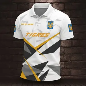 LIGA MX Tigres UANL Personalized Name Multi Color Polo ST2605