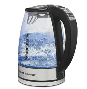 Hamilton Beach Precise Temperature-Control Electric Glass Kettle, Tea & Water Kettle, 1.7L with Auto Shutoff and Ultra-Fast Heating