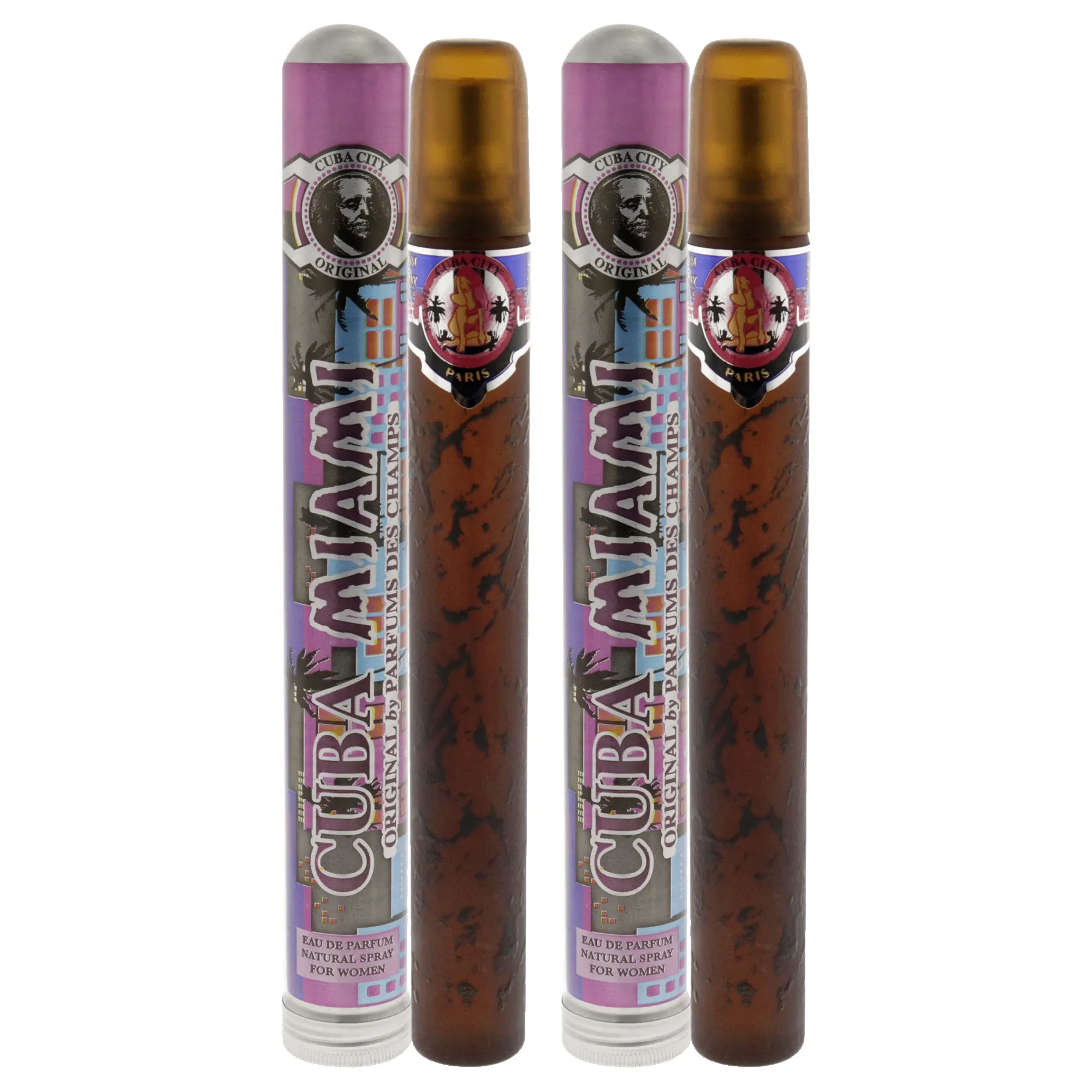 Cuba City Miami by Cuba for Women - 1.17 oz EDP Spray - Pack of 3 (105 ml)