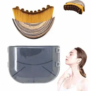 Lymphatic Contour Face Brush,Dry Lymphatic Drainage Massager,Soft Dry Brushing Beauty Tool for Jawline, Chin & Facial Sculpting Designed to Fit The Skin Precisely and Relieve Fatigue