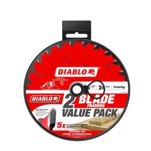 6-1/2” 2-pack Circular Saw Blade with High-Density Carbide Tips – Professional Grade