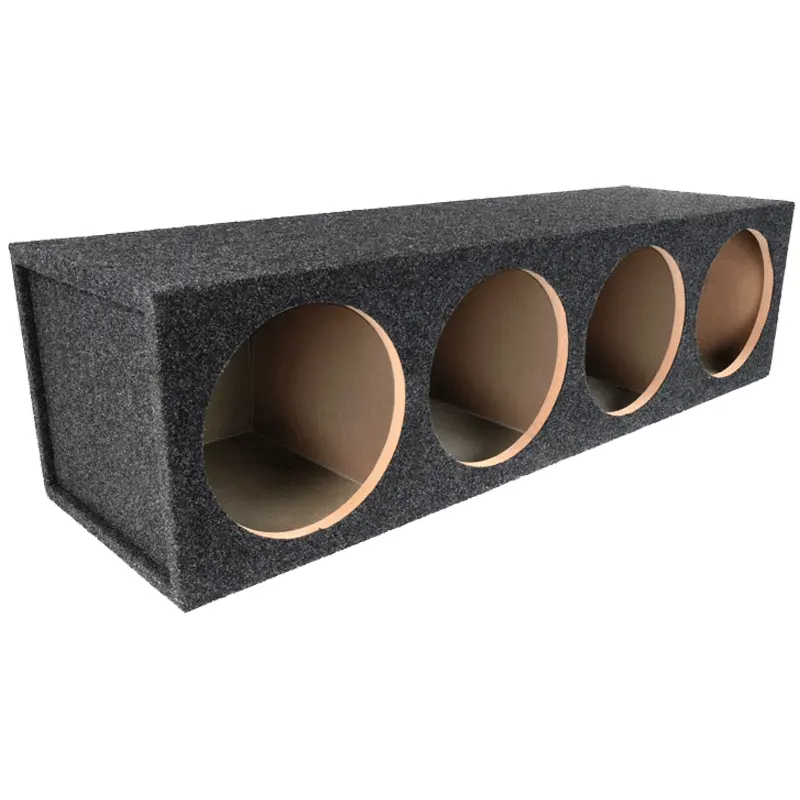 Atrend E12Q Quad 12-Inch Sealed Subwoofer Enclosure – 1-Inch Baffle