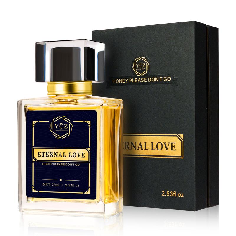 YCZ Eternal Love Perfume 2.6oz 75ml Aromatic Adjustable Concentration Fragrance with Musk Ambergris Jasmine Rose Patchouli Fruity Notes Vanilla Scent Eau De Parfume for Daily Use
