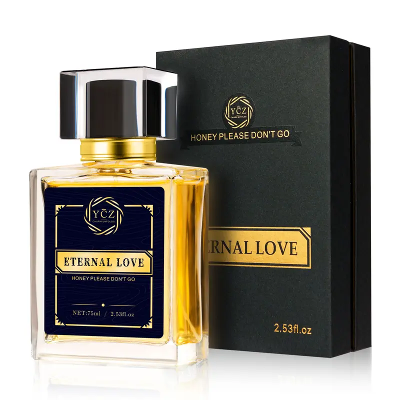 YCZ Eternal Love Perfume 2.6oz 75ml Aromatic Adjustable Concentration Fragrance with Musk Ambergris Jasmine Rose Patchouli Fruity Notes Vanilla Scent Eau De Parfume for Daily Use
