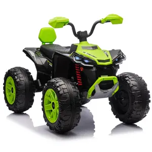 GARVEE 2-Seater Electric ATV Ride-On, 24V Quad 4 Wheeler with 800W Motors, 7Ah Battery, Bluetooth, MP3, USB, Spring Suspension, and Knee Pads for Enhanced Safety and Fun