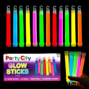 Party City 6" Glow Sticks Bulk Pack Multicolor - 25pk
