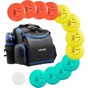 VEVOR Disc Golf Set, 3 Pack Disc Golf Starter Set, Beginners Flying Discs for Full - Body Strength Training, with Putter, Mid - Range, Driver, PDGA Approved, for Outdoor Backyard, Lawn, Beach, and ParkVEVOR Super Brand Day