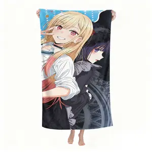 This My Dress Up Darling marin kitagawa style beach towel, personalized beach towel, perfect for travel, swimming, yoga and picnics, holiday gifts