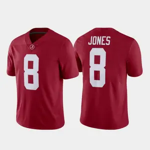 Crimson #8 Jones Football Jersey Shirt, Printed Custom Name Number, College Game Day Fan Tee, Alabama Inspired Jersey, Sports Gift for Men
