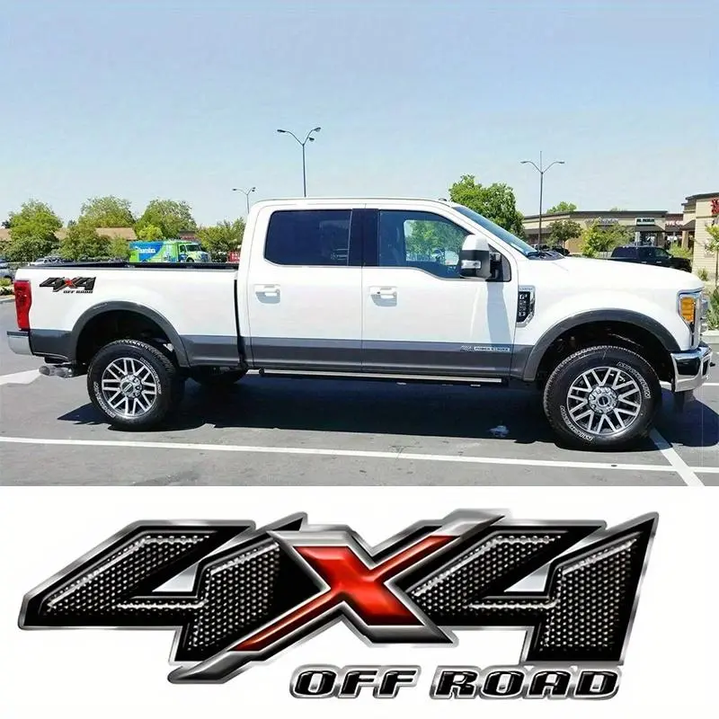 4x4 Off Road Letter Pattern Car Sticker, Truck Sticker, Fashionable Vinyl Sticker with Dynamic Graphic, Easy to Apply, Suitable for Customizing Vehicles and Enhancing Bedroom Decor