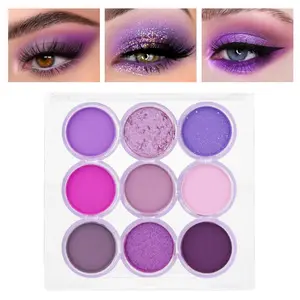Waterproof 9 Colors Shimmer Matte Eyeshadow Palette - Highly Pigmented Glitter Powder Palette - Cosmetic