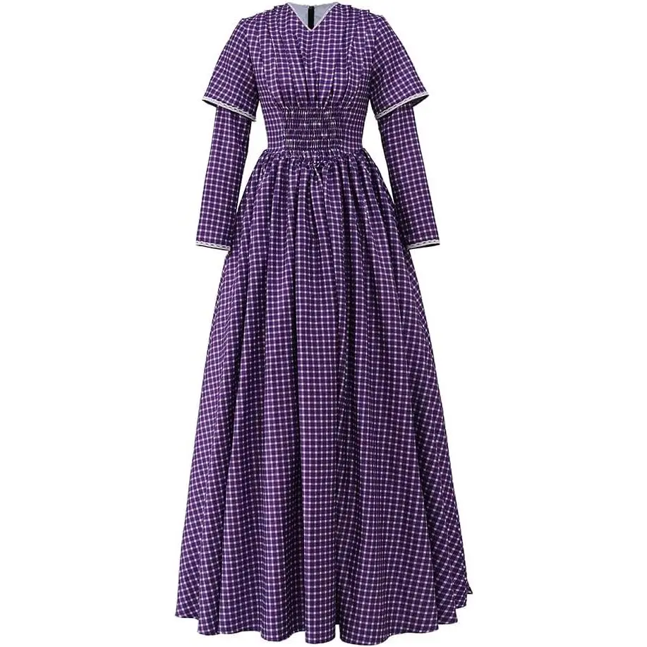 Women's Colonial Dress Historic Gown Poineer Costume Outfit