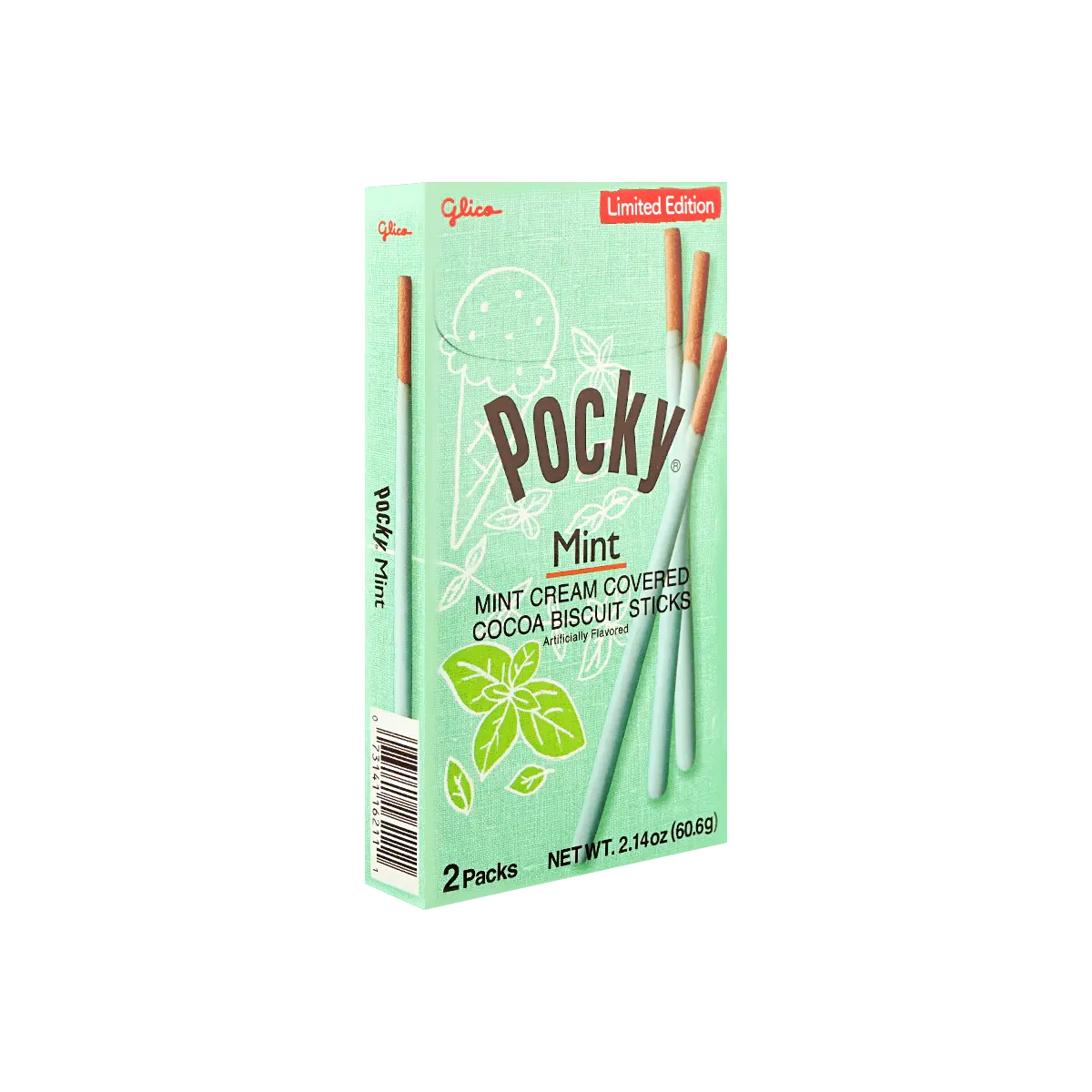 GLICO Mint Cocoa Pocky Cookie Sticks, 2.14oz GLICO Mint Cocoa Pocky Cookie Sticks, 2.14oz