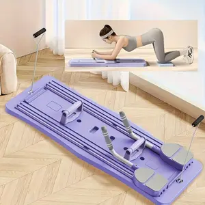 Foldable Pilates Board With Timer And Pull Rope, Multifunctional Fitness Equipment With Pull Rope, Push-up Tools, Exercise Abdomen, Legs And Arms, Suitable For Core Training And Fat Burning, Suitable For Outdoor, Home, Gym Multi-Functional Abdominal