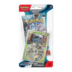 Paradox Rift Check-lane Blister Pack - 1 Coin, Promo Card for Sinistea or Pineco, Includes Blister Card and Coin
