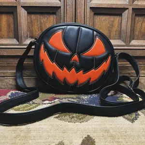 Love Pain and Stitches Black/Orange Double Sided Pumpkin Kult Bag