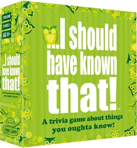 I Should Have Known That! Card Game Green Board Game 110 Cards Trivia Game About Things You Oughta Know