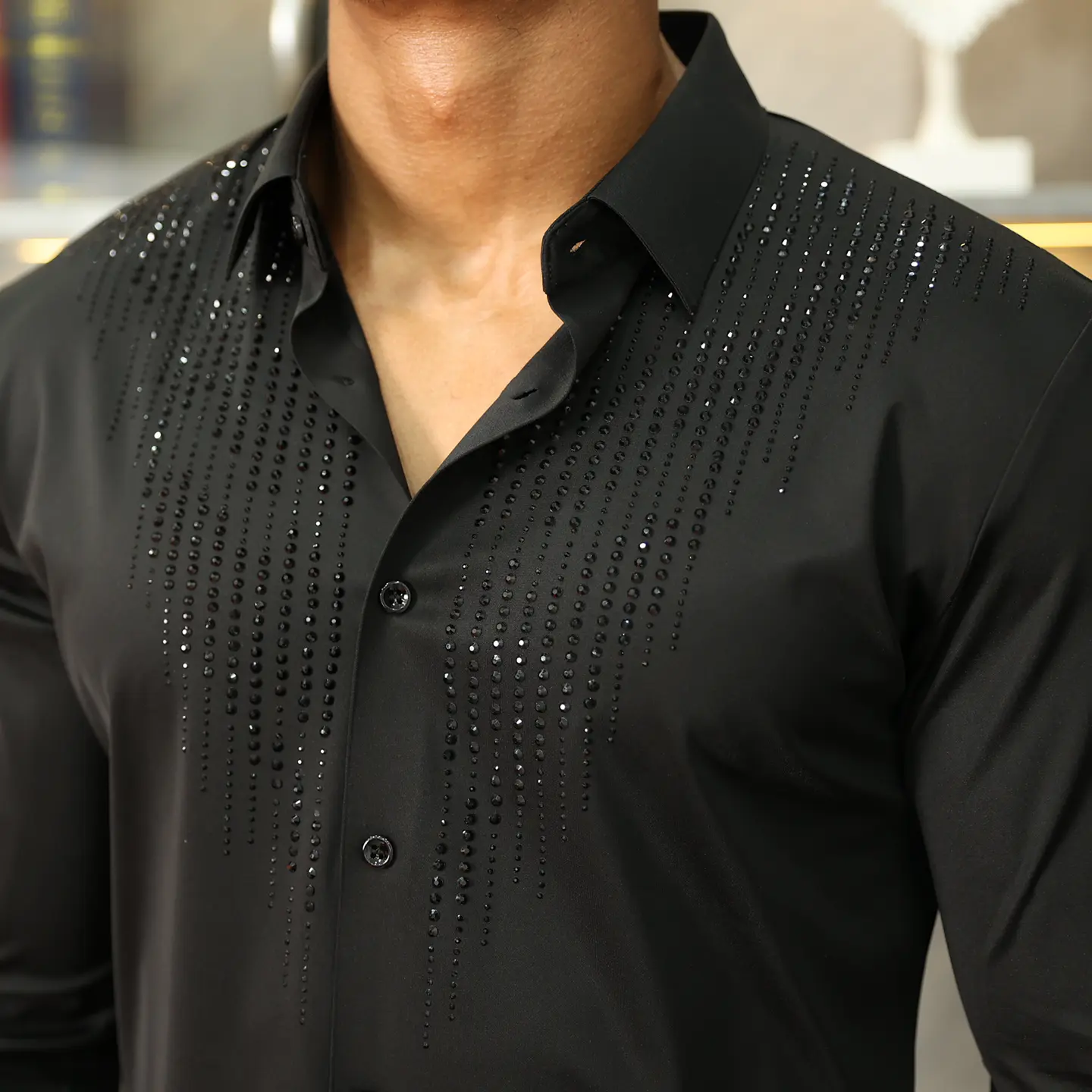 Plus Size M-5XL Men's Rhinestone Long Sleeve Shirt Luxury Party Prom Shirt for Summer Autumn - TikTok Shop Plus Size M-5XL Men's Rhinestone Long Sleeve Shirt Luxury Party Prom Shirt for Summer Autumn - TikTok Shop