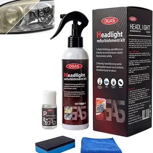 OGAS Automotive Headlamp Restoration Fluid, oxidized and yellowed automotive headlamps, blurring enhanced crystalline coating refurbisher